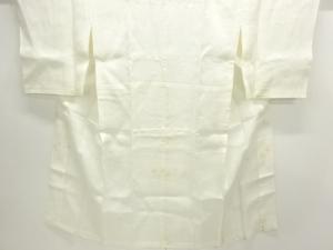 アンティーク　本麻透かし織　波車模様長襦袢